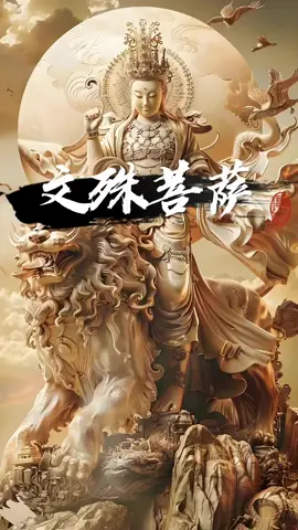 文殊菩萨#唐卡 #非物质文化遗产 #佛教 #藏传佛教 #文殊菩萨 