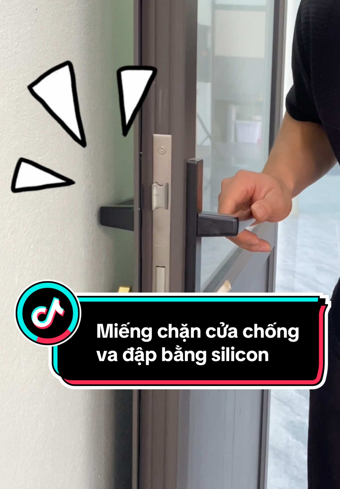 Các bác có khó chịu mỗi lần mở cửa không? Miếng chặn cửa chống va đập bằng silicon #trongdoRV #viral #meohay #dungcutienich #dodungthongminh #miengchancuasilicon 