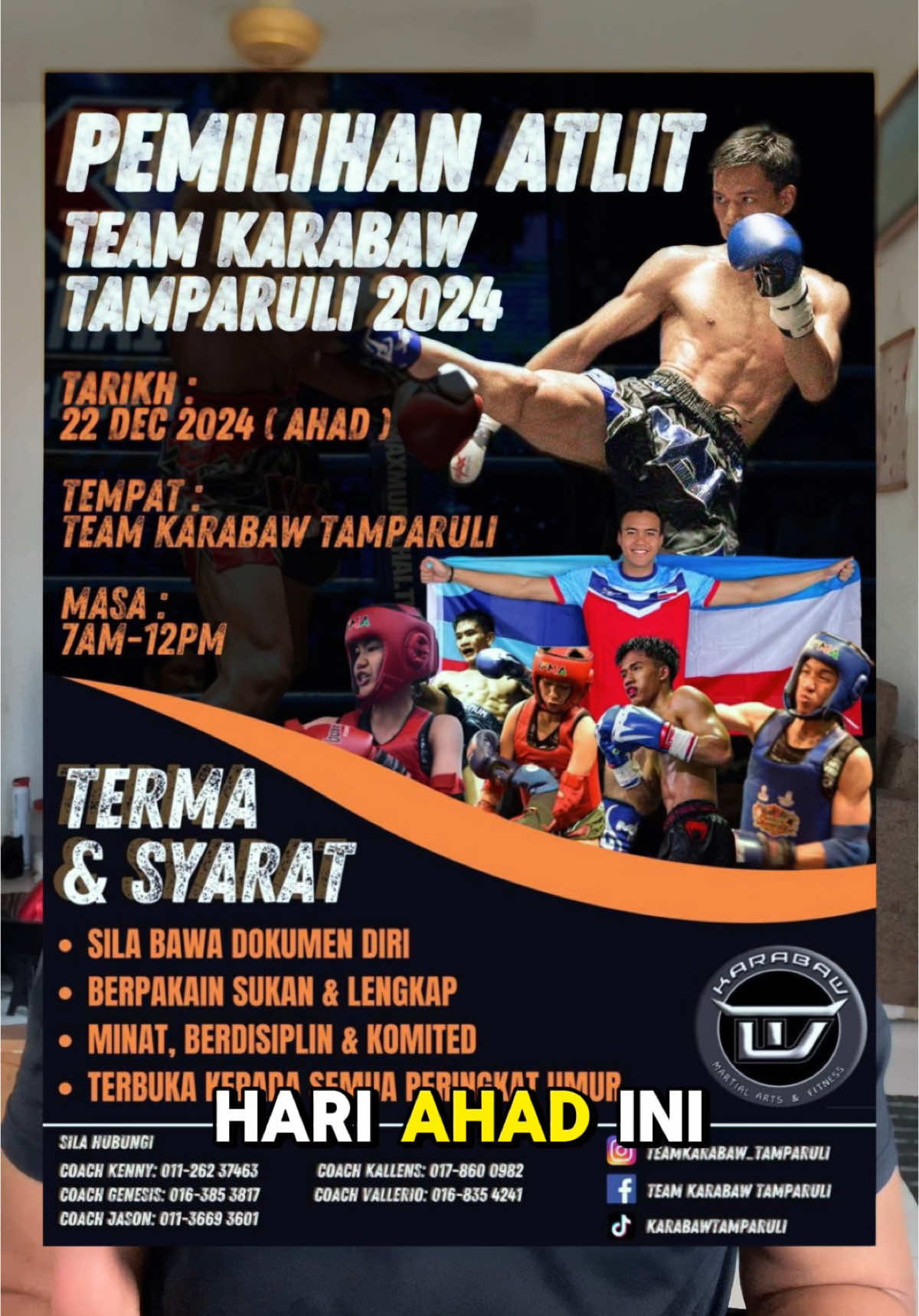 Boleh direct contact coach @Kenny untuk sebarang pertanyaan . @KarabawTamparuli 