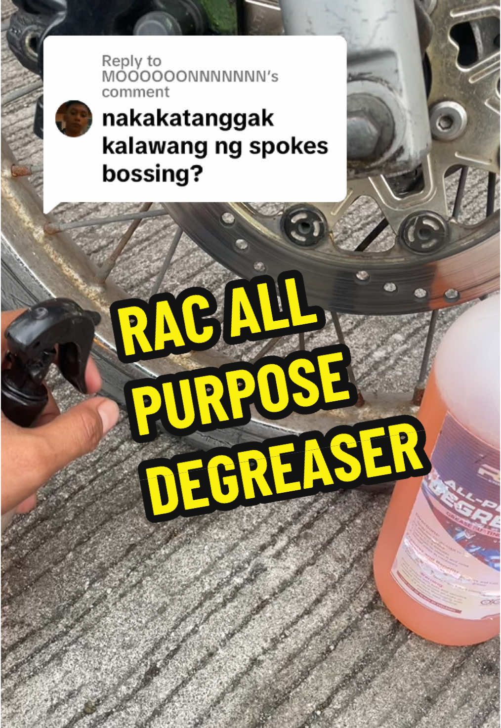 Replying to @MOOOOOONNNNNNN RESTOCKKK SUPER EFFECTIVE TALAGA BOSSING MABISA PANG LINIS CLICK THE YELLOW BASKET#degreaser #allpurposecleaner #allpurposede #racdegreaser #fyp #foryoupage #foryou #highlight #followers #tiktok #bomba #streetbikeconcept #grease #greaseking