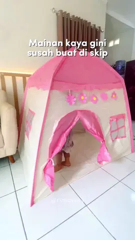 ini mah anak jadi betah krn ada mainan tenda begini #tendaanak #tendacastle #tendaprincess 