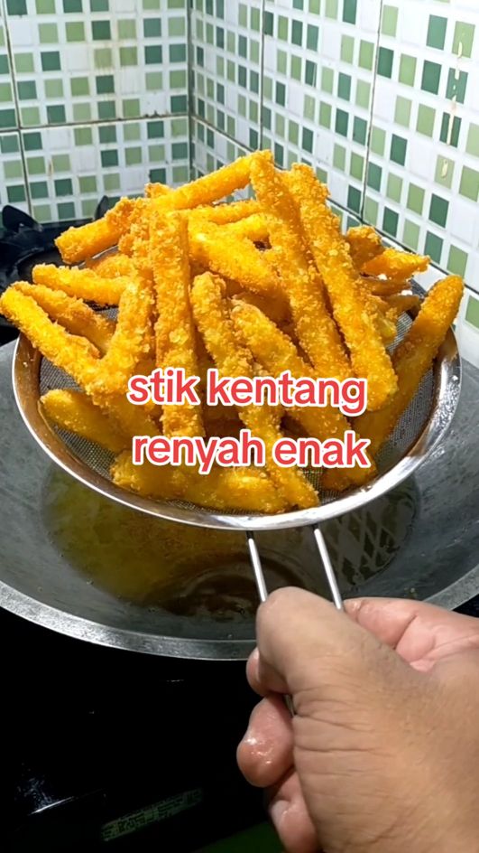 cemilan stik kentang renyah enak banget #masakanenak #masak #fyp #reseptiktok #vidioviral #masakanindonesia #caramasak #caramasak #menusederhana 