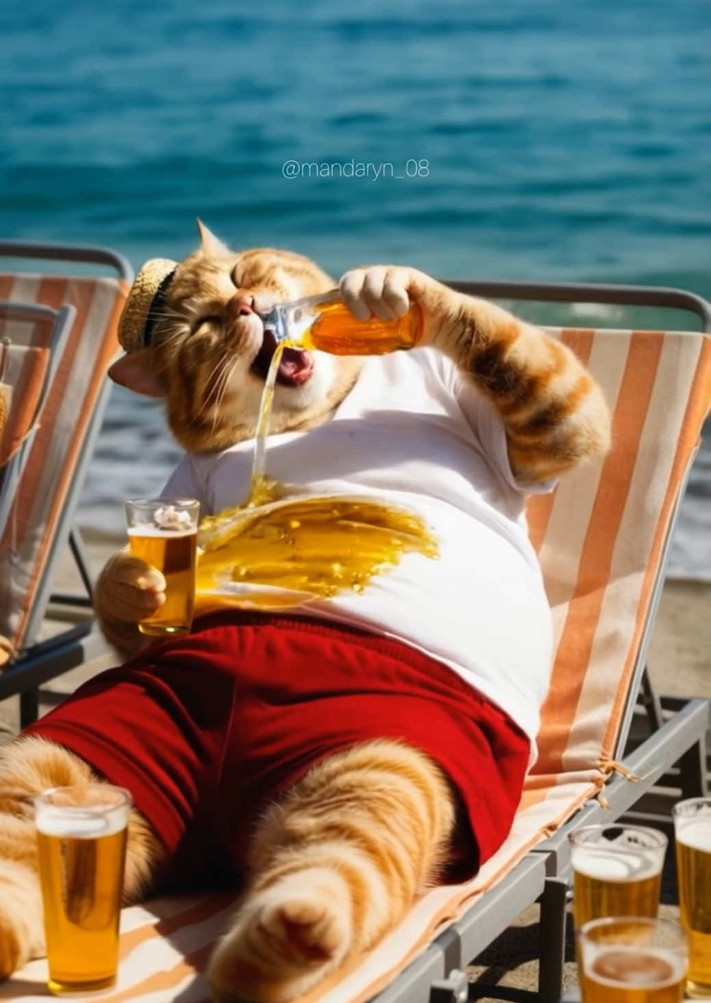 Cat on vacation all inclusive #cats #funnycat #kitty #catlover #fypシ゚viral 