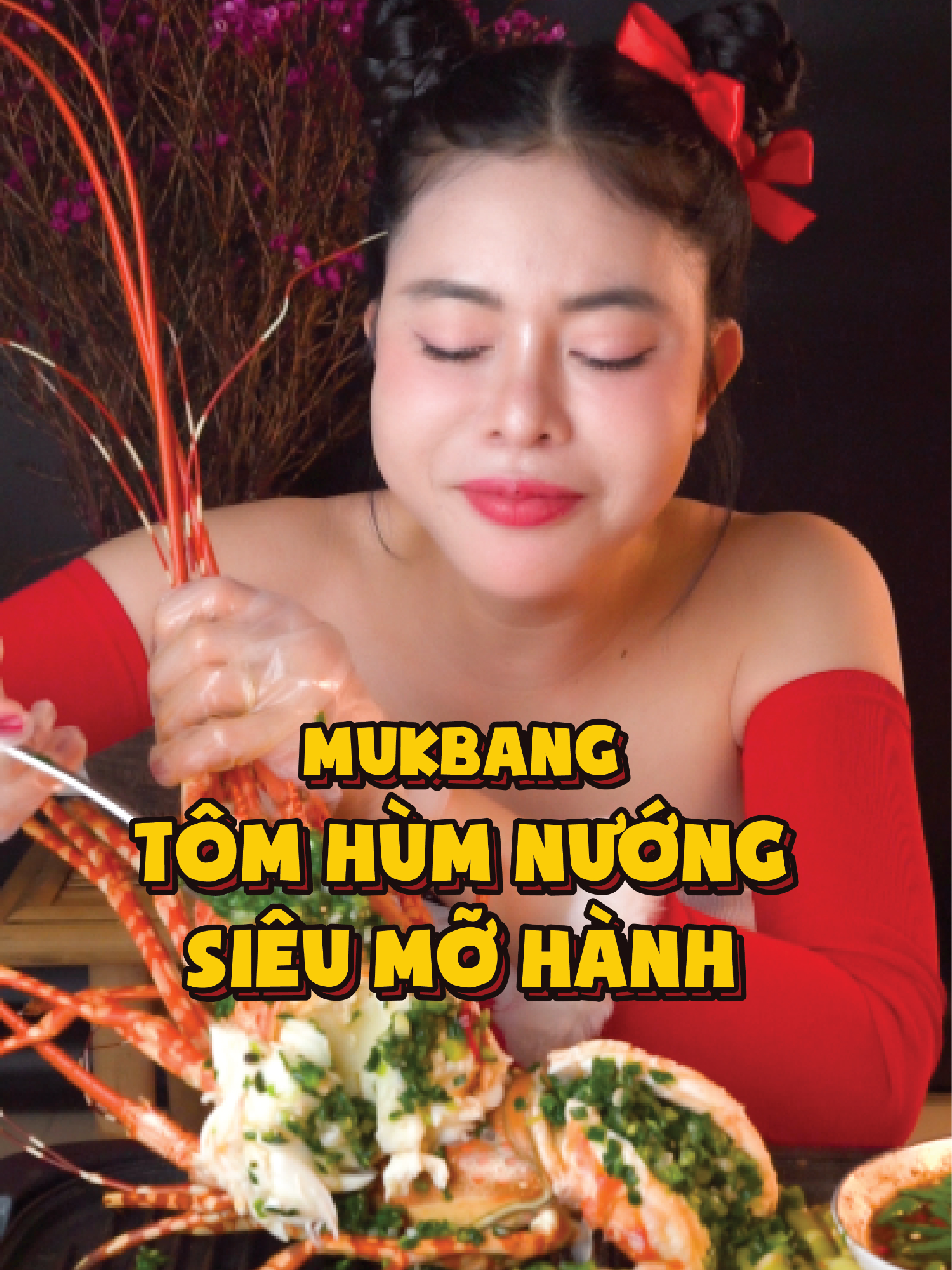 Mukbang Tôm Hùm Nướng Siêu mỡ hành ##mukbang #vivithichan #ancungtiktok