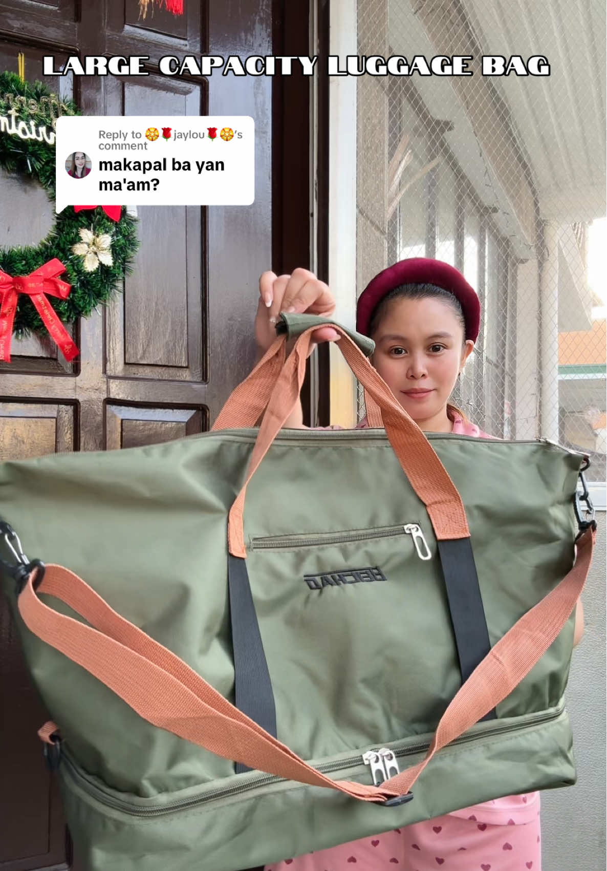 Replying to @🏵️🌹jaylou🌹🏵️ Yes maam pang travel sya makapal material #travelbag #largecapacitybag #travel #luggagebag 