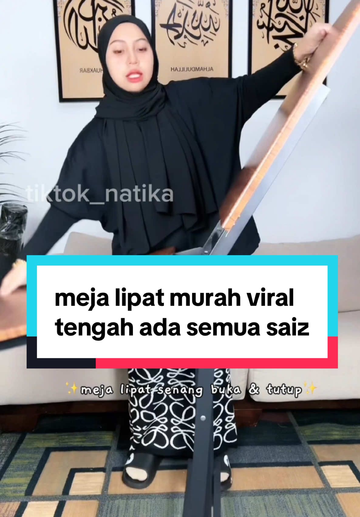 Replying to @ruma.ell sies mmg helokk sgt meja lipat ni gais.harga murah je tapi sgt berkualiti.buka tutup pun senang je #mejalipat #mejalipatportable #mejalipatmurah #fypシ #natikakongsi