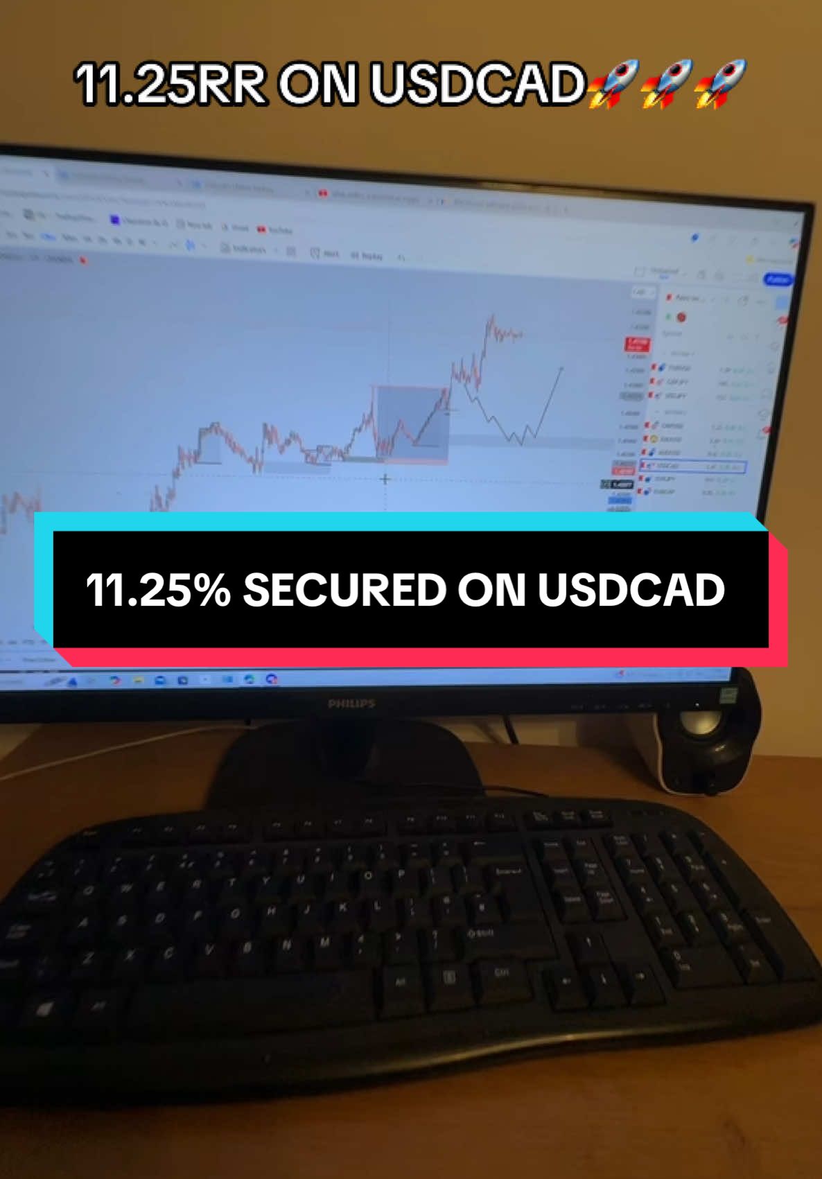 11.25% SECURED ON USDCAD ON MONDAY 🚀🚀🚀 // #foryouu #fyp #foryoupagee #viral #explorepage #tiktokviral #tiktokviral #trading 