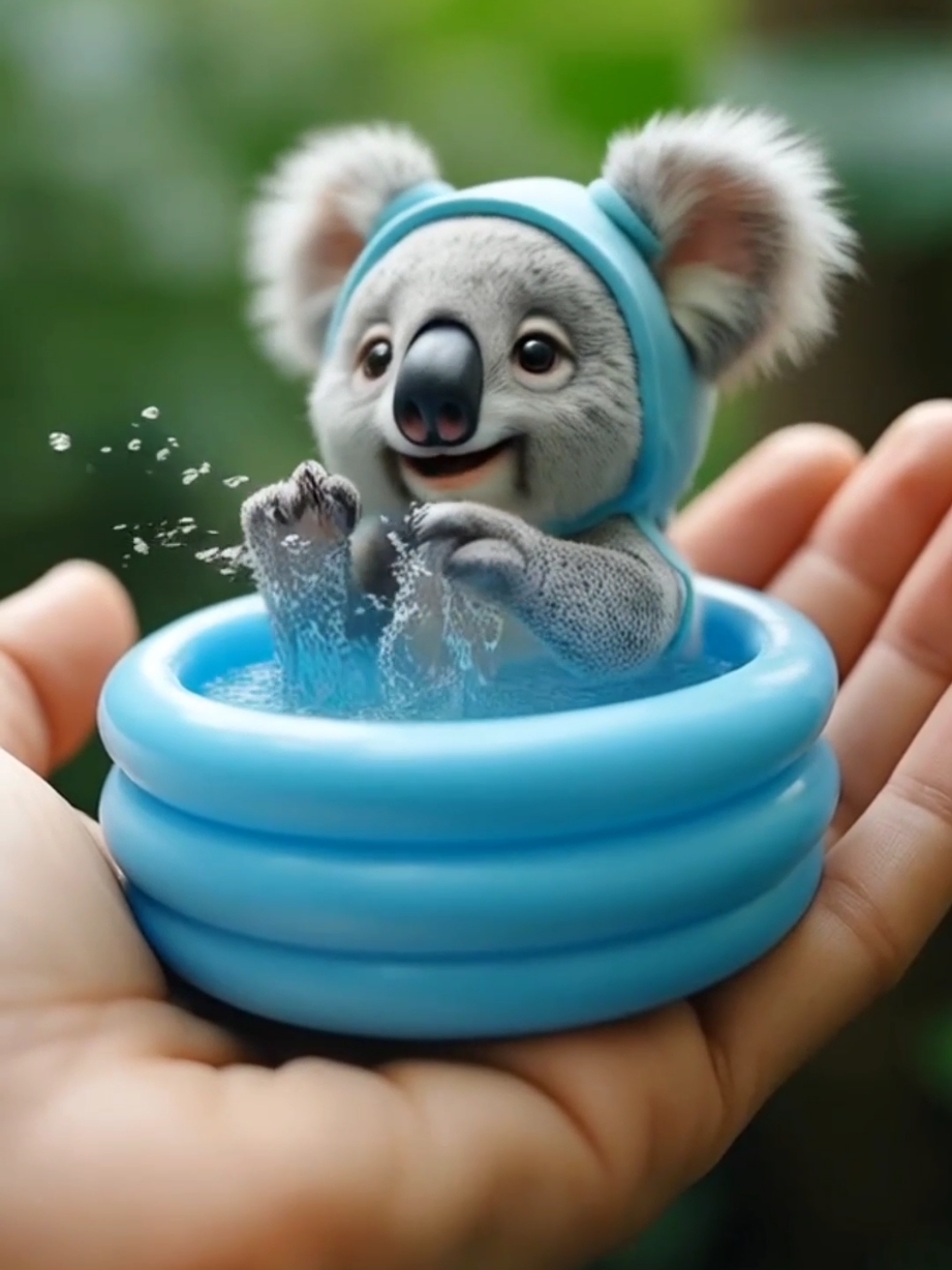 Mini cute animals in the pool #tiktokusa  #fyp #usa #foryou #cute #animal #fypツ #show #baby #adorable @hypevibe 