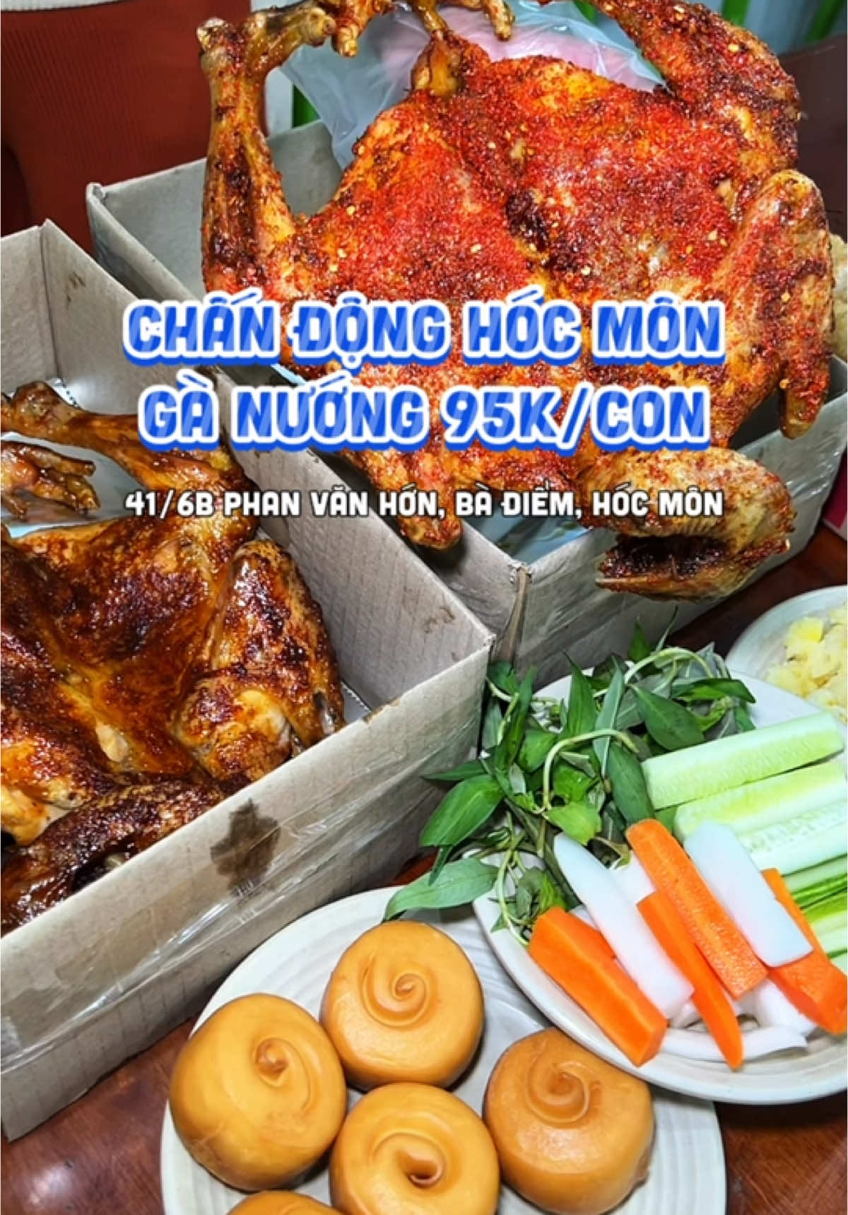 Combo gà nướng nguyên con 95k chấn động Hóc Môn🥰 #TikTokAwardsVN #maibodidau #bodidauchoi #LearnOnTikTok #viral #xuhuongtiktok #reviewanngon #anngoncungtiktok #ancungtiktok #foodreview #ganuong #ganuongmuoiot #ganuongdenhat #ganuongmamnhi 