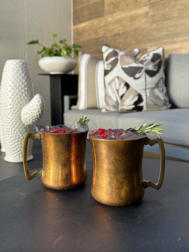 CRAN-CINNAMON MULE Ingredients: Cocktail: • 40ml - Vodka • 20ml - Cinnamon Bun Syrup/ Cinnamon Syrup • 20ml - Fresh Lime Juice • 60ml - Cranberry Juice • Fill - Ginger Beer Mocktail: • 30ml - Cinnamon Bun Syrup/ Cinnamon Syrup • 30ml - Fresh Lime Juice • 60ml - Cranberry Juice • Fill - Ginger Beer #Cocktails #cocktail #vodka #mocktails #mocktail #nonalcoholicdrink