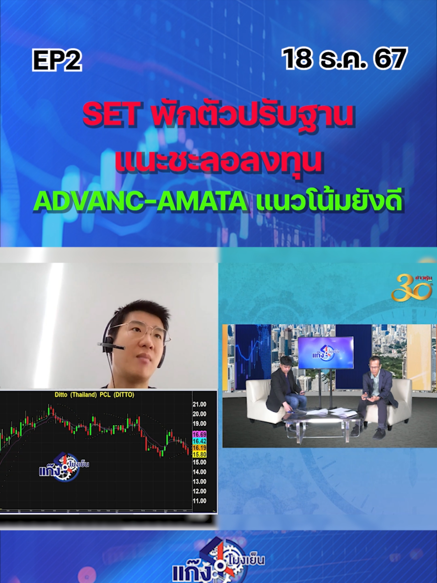 SET พักตัวปรับฐาน  แนะชะลอลงทุน  ADVANC-AMATA แนวโน้มยังดี EP.2 #หุ้นไทย #กนง.#แก๊ง4โมงเย็น #ข่าวหุ้นธุรกิจออนไลน์ #ข่าวtiktok #kaohoon #kaohoononline #SET #ADVANC #AMATA