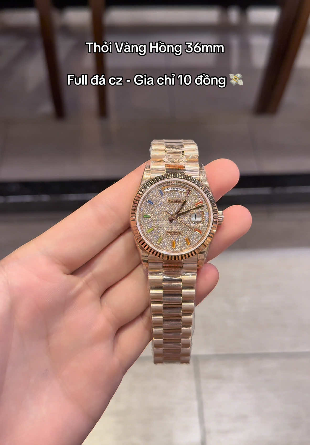 Anh em cổ tay nhỏ đeo 36mm hợp lun ⌚️ Vàng Hồng sang trọng dễ mic đồ ! #dongho #fyp #phanhungluxury #xuhuong #cambodia #hungtrangsuc 