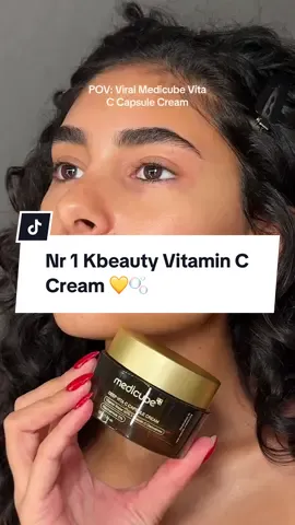 The secret for bright and glowing skin!  Using @Medicube Global  - Deep Vita C capsule cream 💛🍯 Thank you medicube for gifting me this  #medicube #glowbooster #kbeauty #koreanskincare #tiktokshop #tiktokshopfinds #tiktokshopreview #glassglowskin #glassskin #jellyskin #nonsponsored #medicubeskincare #skincareroutine #skintok #BeautyTok #SkinCare101 #acneproneskin #darkspots #poreminimizer #hyperpigmentation #collagenwrap #viralskincare #viralkoreanskincare #deepvitaccream #medicubevitaminc #kbeauty 