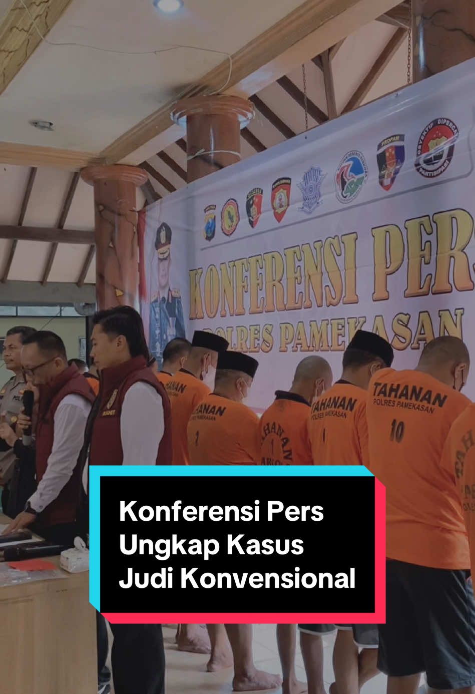 Konferensi Pers Ungkap Kasus Judi konvensional 