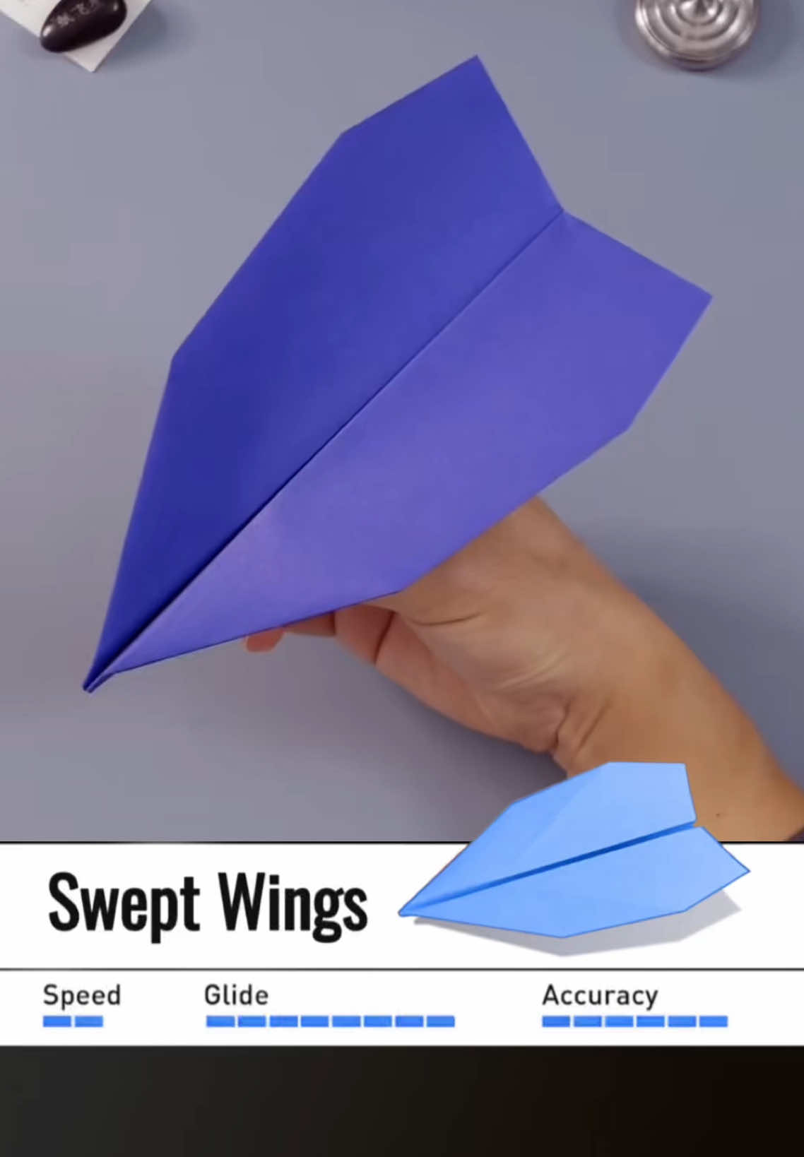 Super airplane Swept Wings 🚀 origami easy, handmadeplane Swept Wings #vvvreview #origami #DIY #paperairplane #handmadeplane #paperplane 