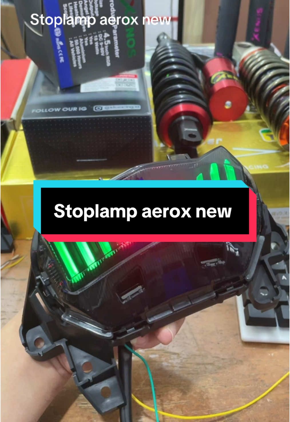 Stoplamp aerox new  #stoplampaeroxnew #lampubelakangaerox #lampuaerox #aerox #aerox155 #aeroxmodifikasi #aeroxnew 