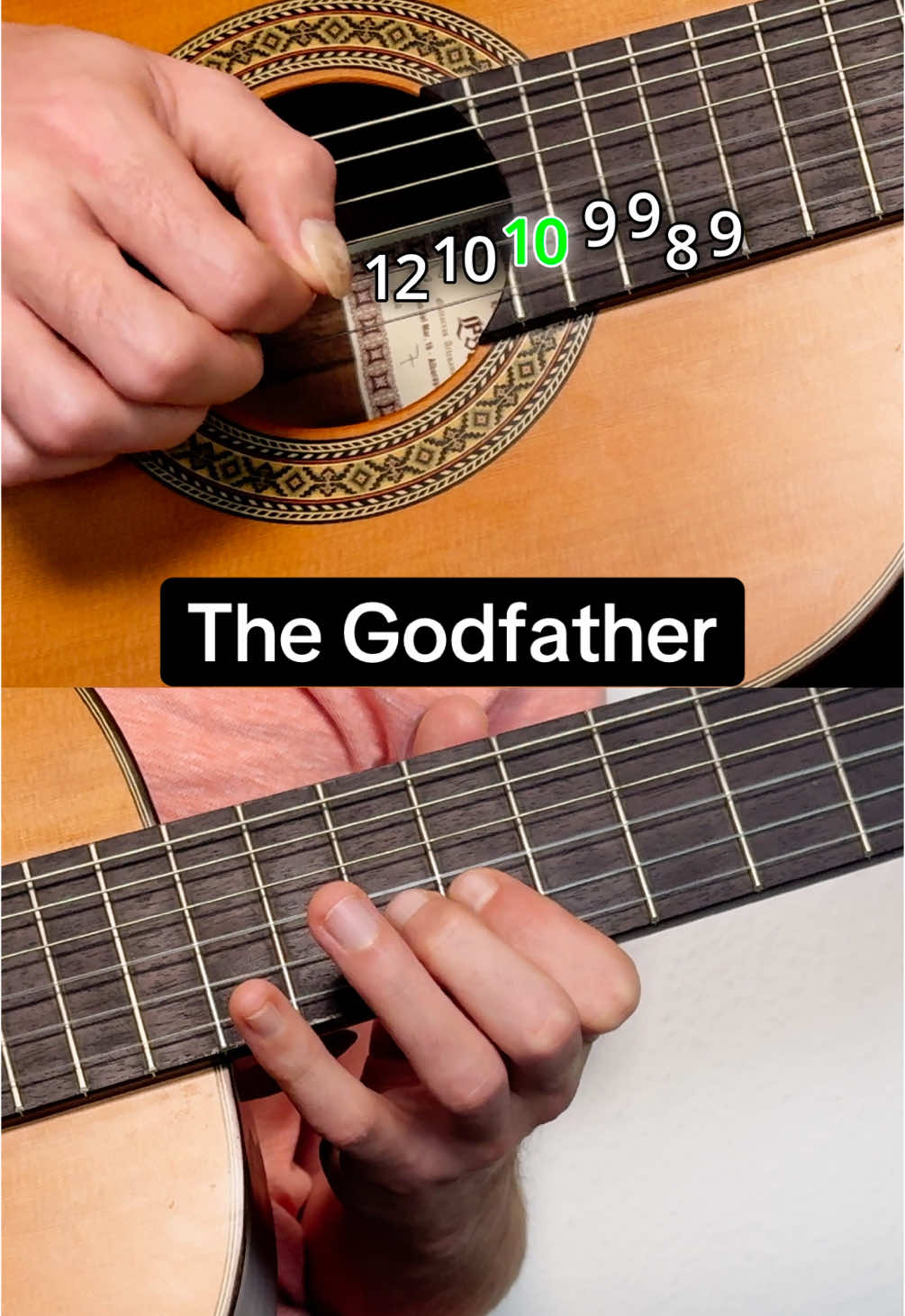 How to play the Godfather theme song on guitar (slow version at 00:40) #LearnOnTikTok #tutorial #guitar #godfather #easy #beginner #guitarlesson #acoustic #Sing_MovieSong #guitartok 