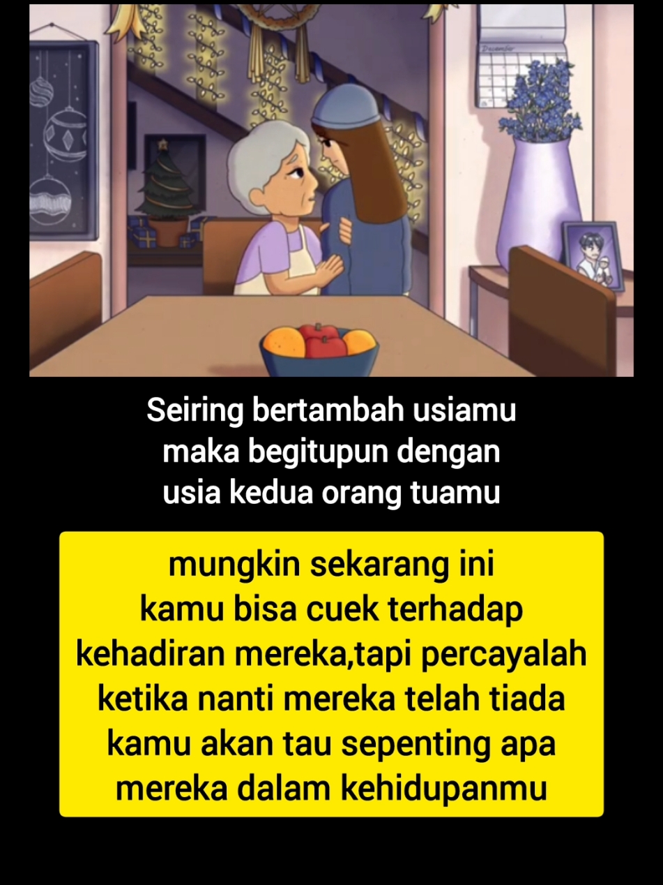 Dalam hidup, sering kali kita lupa betapa berharganya orang-orang di sekitar kita. Kita sibuk dengan rutinitas, tenggelam dalam kesibukan, hingga tanpa sadar mengabaikan keberadaan mereka yang sebenarnya begitu berarti. Maka dari itu, hargai selagi ada... Jangan biarkan waktu berlalu tanpa menyadari bahwa momen-momen ini tidak bisa diulang. Sadarlah,karena kebersamaan adalah hadiah yang tak ternilai. Penyesalan selalu datang belakangan, dan sering kali ia menyapa saat kehilangan sudah di depan mata. Jangan tunggu hingga waktu atau jarak memisahkan, baru kita menyadari betapa besarnya arti seseorang dalam hidup kita. ____ #ayah #ibu #hariayah #fatherday #anak #baby #mom #parenting #parentinganak #cinta #lailahaillallah  #nikah  #allah #pernikahan #animation #motivation #istri #sinaubareng #islamicquotes  #suami #animasi #pathdaily#pathdailyqoute#reels#maiyah#reelsinstagram#reelsquotes#reelsviral#fyp#foryourpage