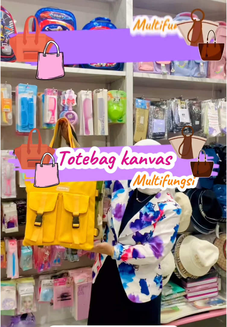 TOTEBAG MULTI FUNGSI DENGAN MATERIAL KANVAS🤩🛍️ #totebag #kanvas #multifungsi #lapakaccteam #lapakaccmedan #lapakaccecories #lapakaccmedan #barangviral #lapakacckanopan 