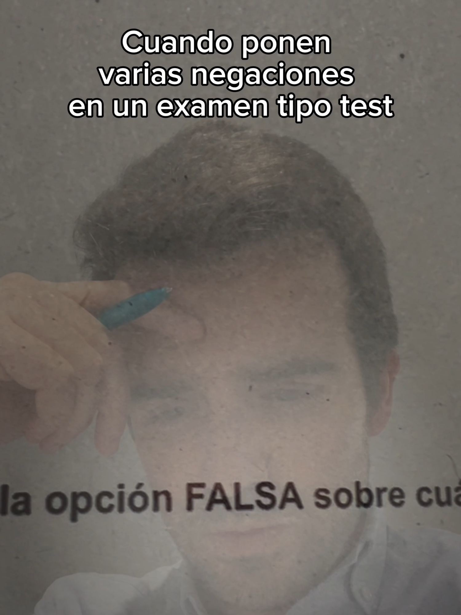 la mitad del examen lo pasas pensando qué te están preguntando 😨 #humor #negacion #falso #menosincorrecta #unanegacionmasyesunexamendelogica