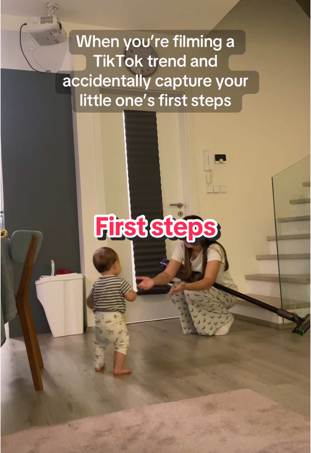 She’s only 9 months old. When did your child start walking? @TrueMamaTips #beingamom #teammom #MomsofTikTok #momtiktoks #supportmom #firststeps