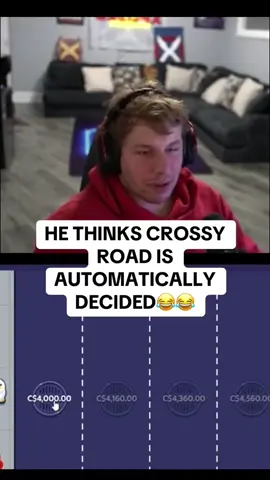 He thinks crossy road is automatically decided 😂😂 #xposed #kickstreaming #clips #viralvideos 