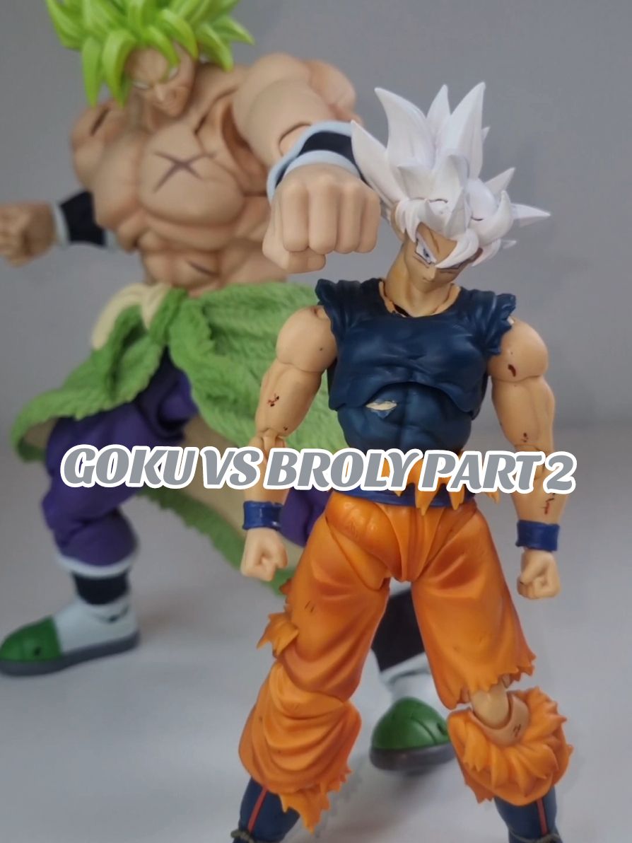 GOKU VS BROLY PART 2 #fyp#Viral#Anime#stopmotion#gokuultrainstinto#broly#shfiguarts#toys#manga#Dragonball#goku 