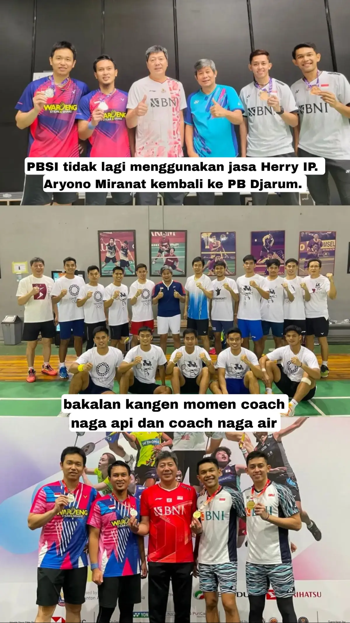 bakalan kangen coach naga api dan coach naga air😭 #herryip #aryonomiranat #pbdjarum #viral #foryoupage #fyp #fypシ #pbsi #badmintonindonesia #badminton 