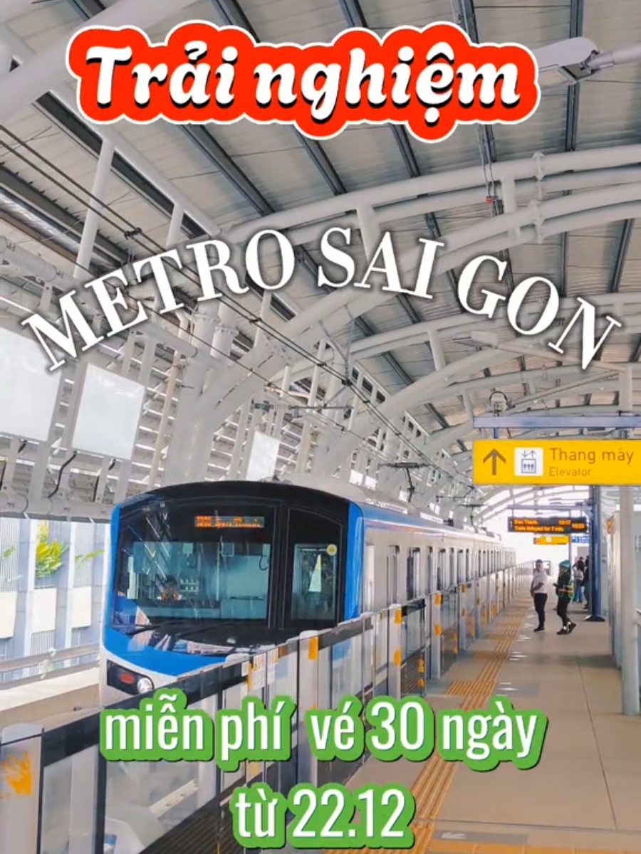 Tuyến Metro Bến Thành - Suối Tiên sẽ chạy chính thức vào ngày 22.12 và sẽ miễn phí vé trong 30 ngày đầu Đi liền thôi  #metro #metrosaigon #hcmcmetro #benthanh #suoitien #metrobenthanhsuoitien #metrohcm #saigon #saigonmetro #xuhuong 