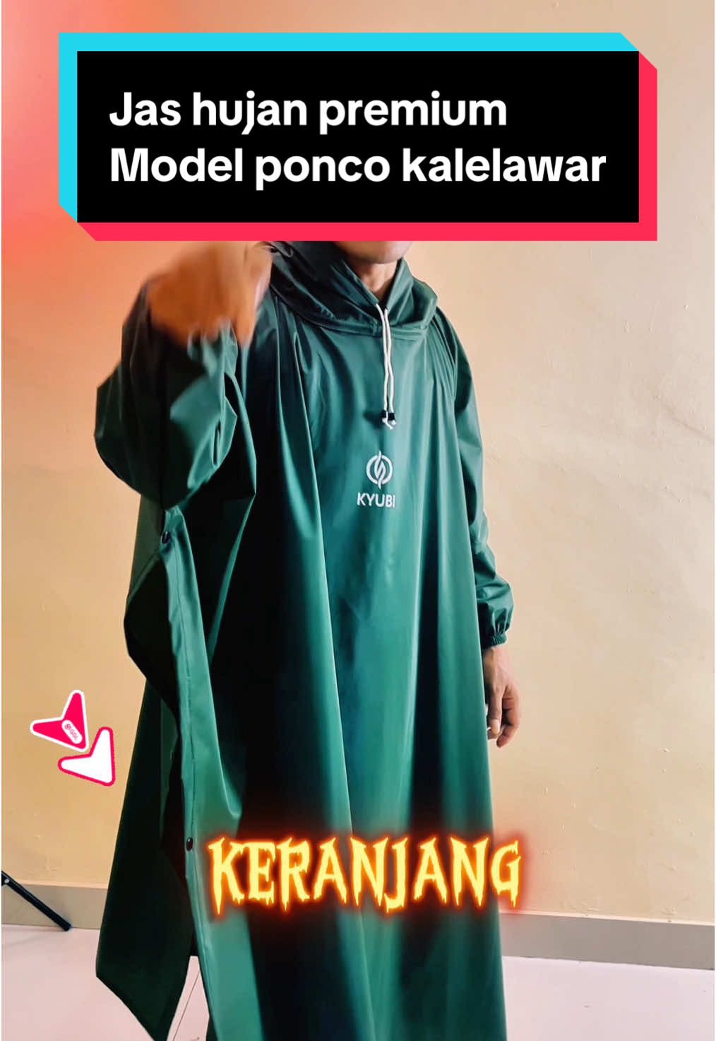 Jas hujan premium model ponco kalelawar bahan PVC 0.25 pasti puas #jashujan #jashujanponco #jashujandewasa #jashujanmotor #cuantanpabatas #megaguncang1212 #gebyarbelanjadesember 