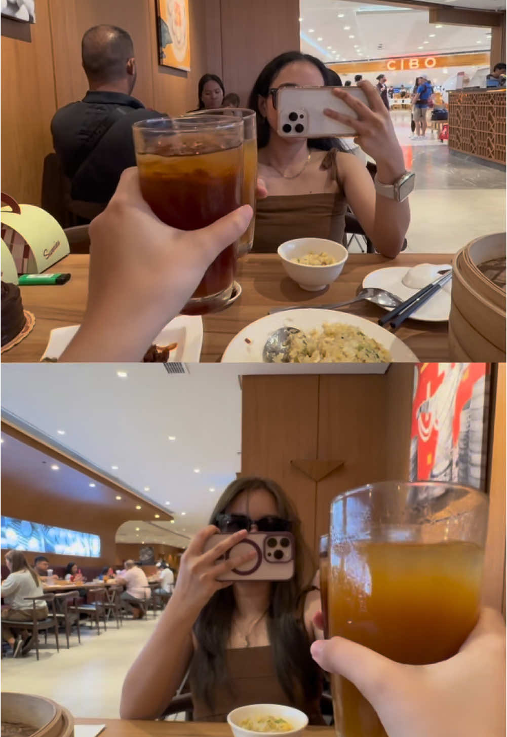 we met to celebrate our 100 tiktok streak! 🥳🎂🥂 plus a no filter pov for iphone 15 pro max and 16 pro🤎🙈 #tiktokstreak #streak #friendshipgoals #bestietrip #trend #matchoutfit #iphone16pro #iphone15promax #pov #nofilter 