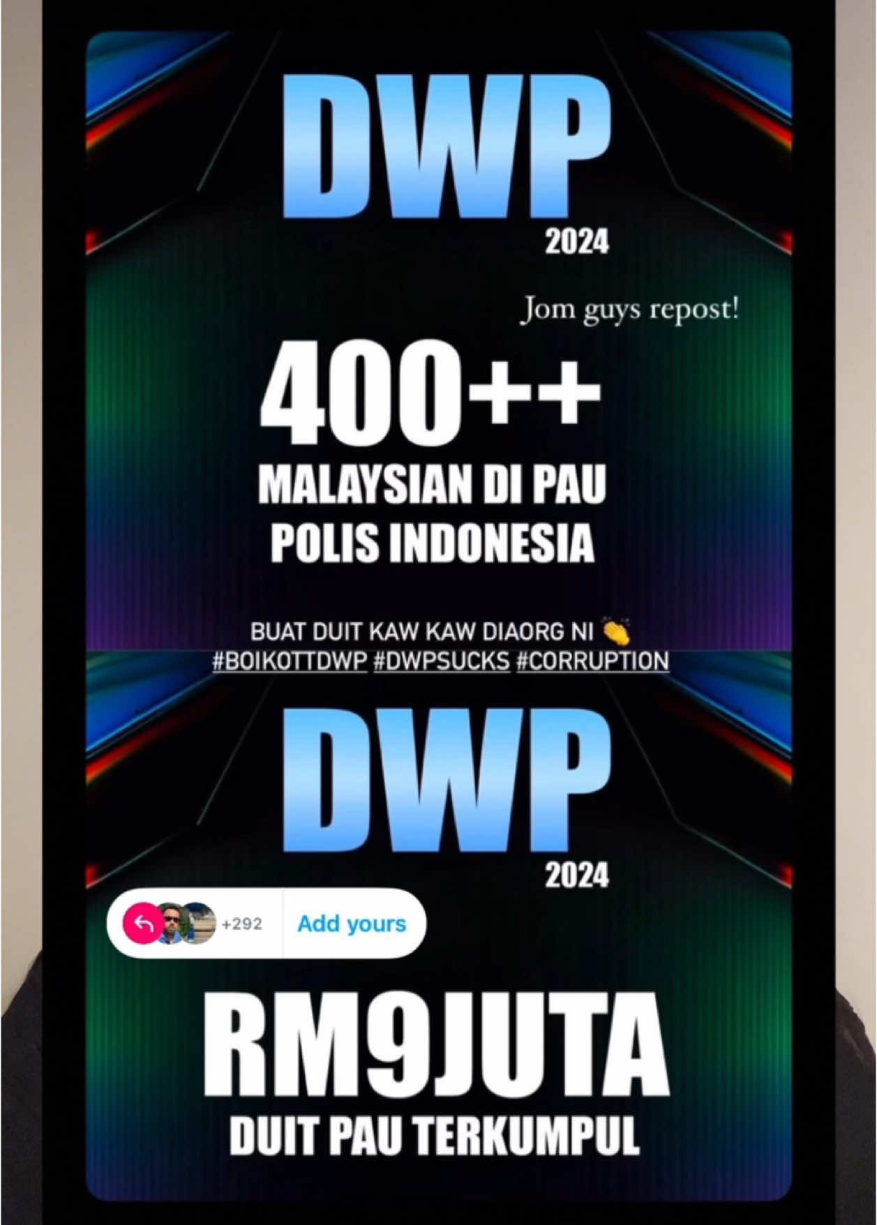 tumben-tumbenan #dwp2024 minta maaf lho. gue bangkotan DWP dari awal ada sampe 2019 aja nggak pernah terjadi hal kayak gini #kasusdwp #djakartawarehouseproject2024 #turismalaysia #pungli 