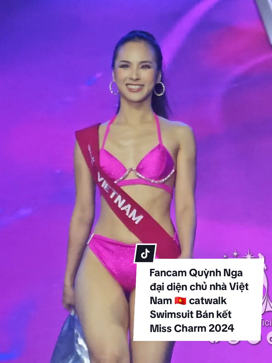 Fancam Quỳnh Nga đại diện chủ nhà Việt Nam 🇻🇳 catwalk trình diễn Swimsuit tại Bán kết Miss Charm 2024 Hoa Hậu Sắc Đẹp Quốc Tế 2024 😍  #HoaHau #QuynhNga #MissCharm #MissCharm2024 #MissCharmVietnam #MissCharmVietnam2024