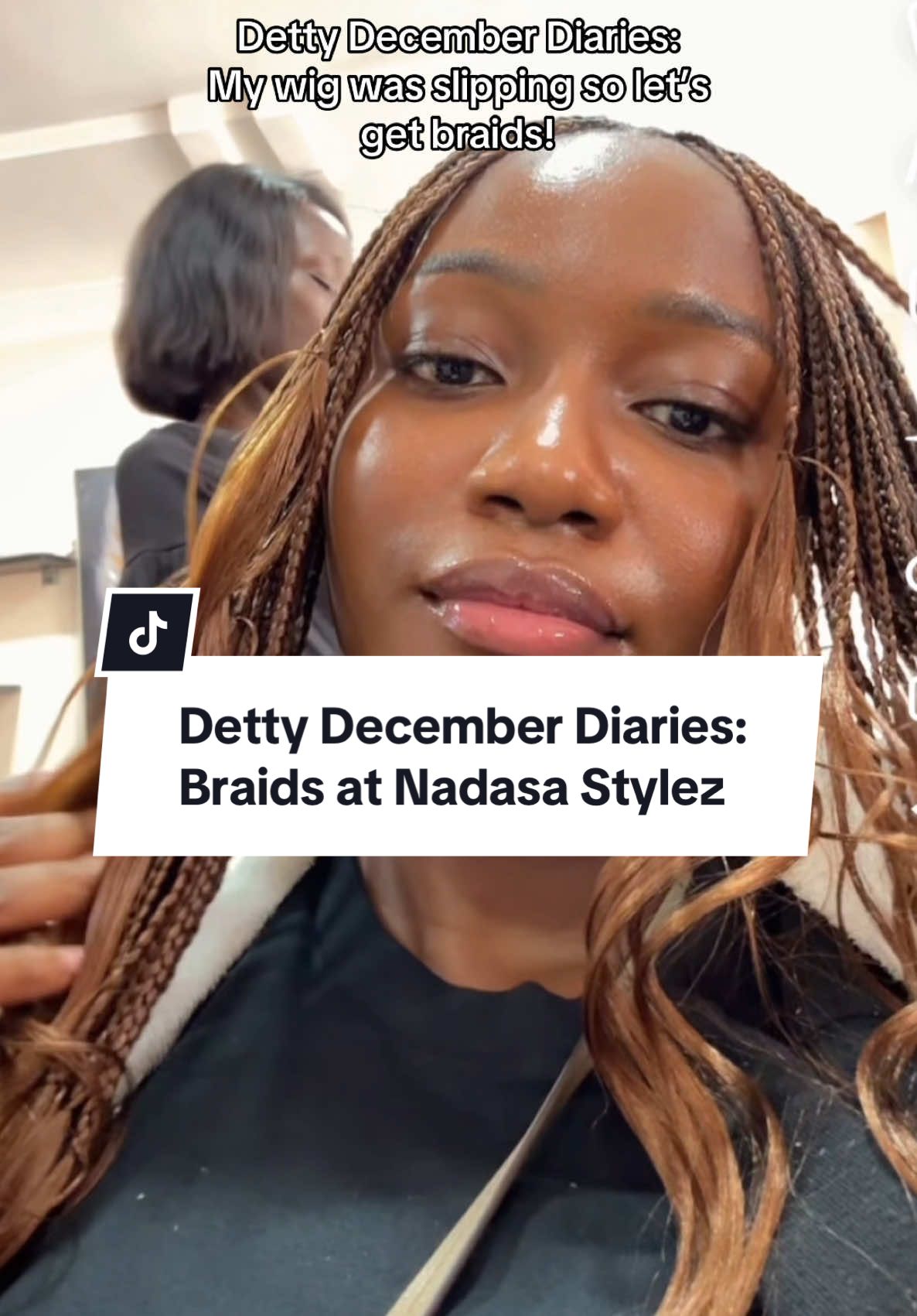 Thank you @Nadasastylezcutz, i will be back and im bringing my friends and family too! #dettydecember #braids #hairtok #accra #blackgirlhairstyles #frenchcurlbraids  