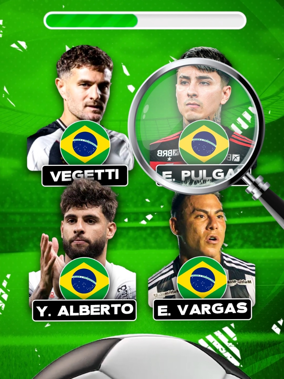 Adivinhe o país correto dos jogadores ⚽️ #futebolbrasileiro #futebol #quiz 