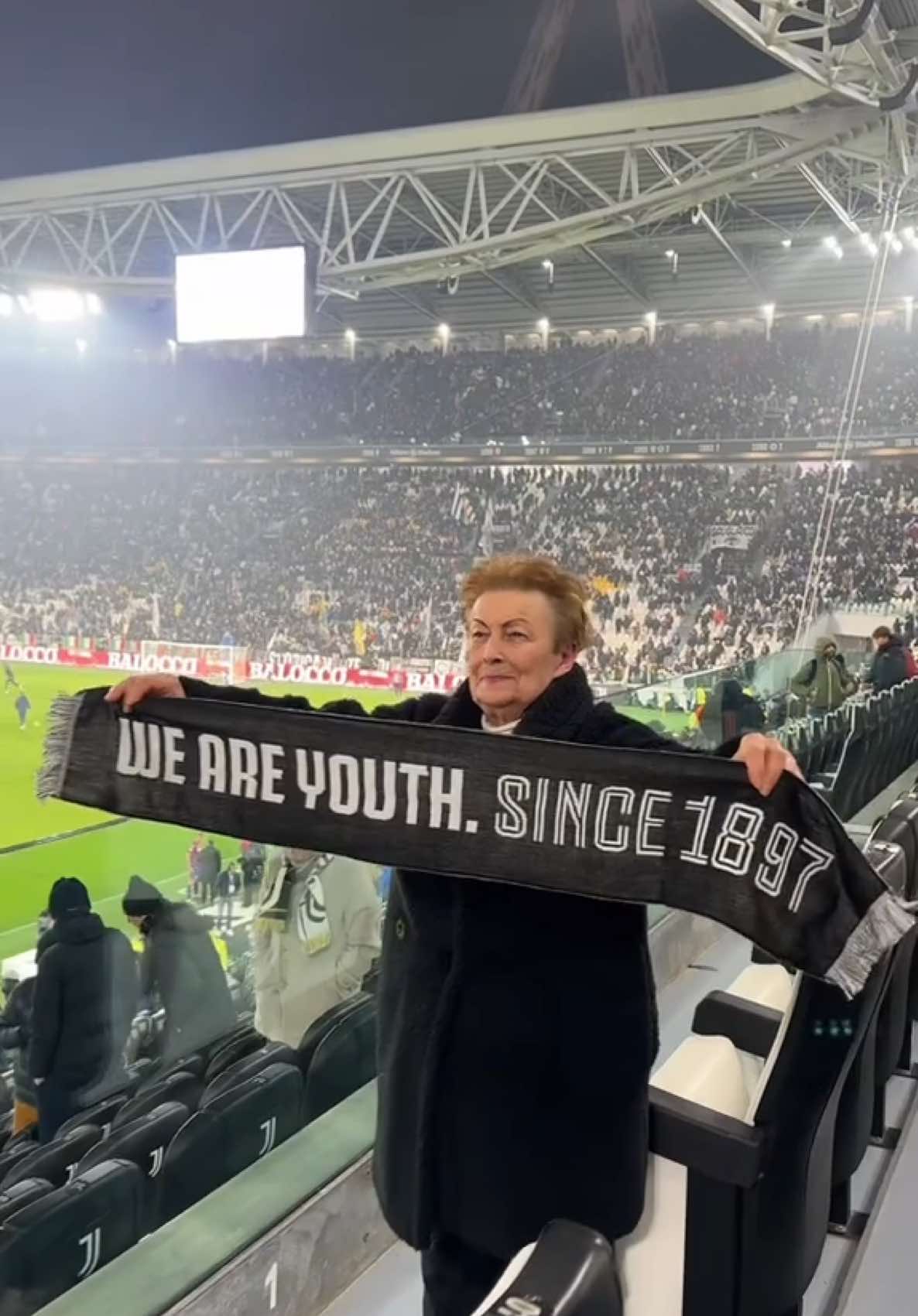 It has never been a matter of age… We are Youth. Since 1897 🤍🖤 #juventus #emotional #nonnaalice #grandma 