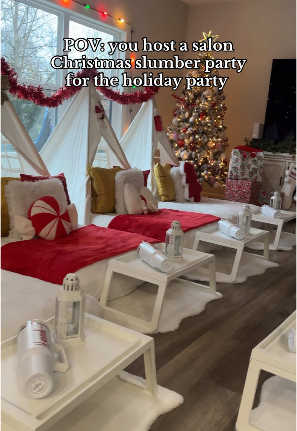 The dreamiest sleep over i have ever had 🎄❤️ #salonowner #salonchristmasparty #salontok #christmasparty #holidayparty 