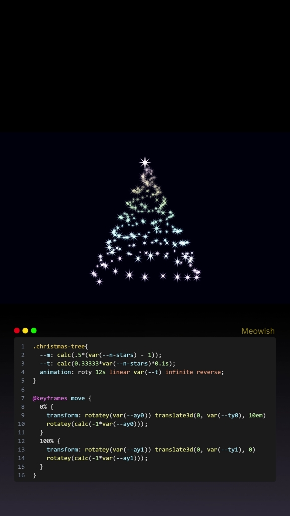 Advanced Merry Christmas everyone❤️ #AlmostChristmas #programming #christmastree #animation #webdevelopment #htmlcss #javascript #code 