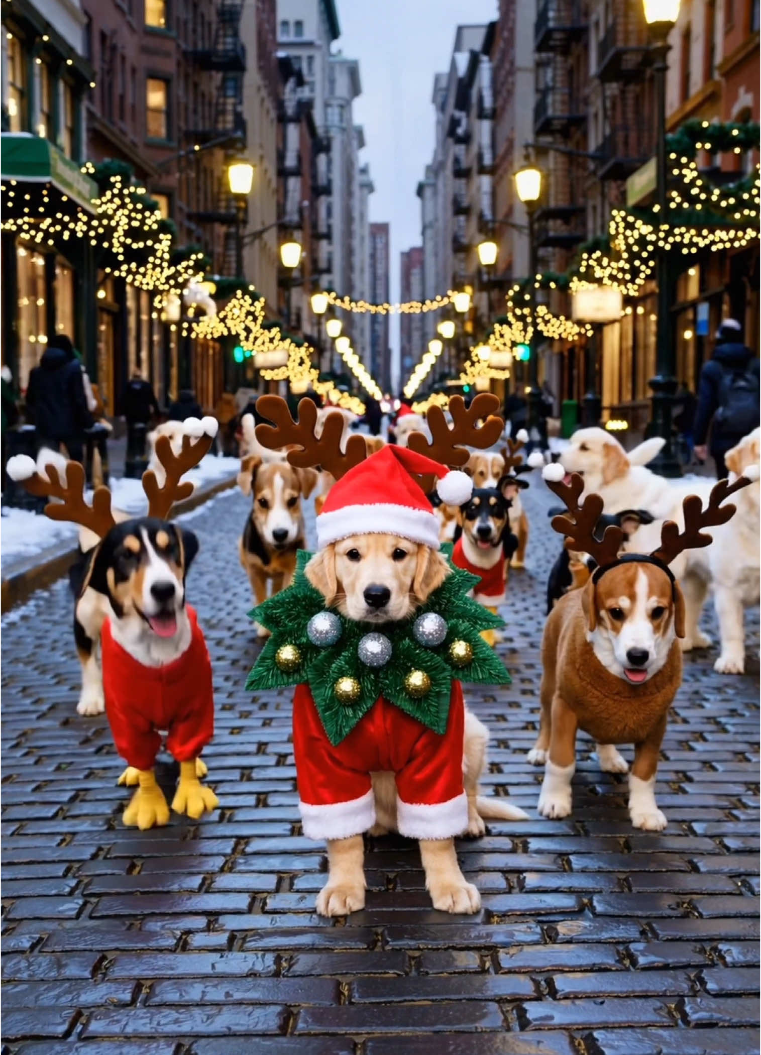 Dog Christmas Parade #christmas #dog #puppy #fyp 