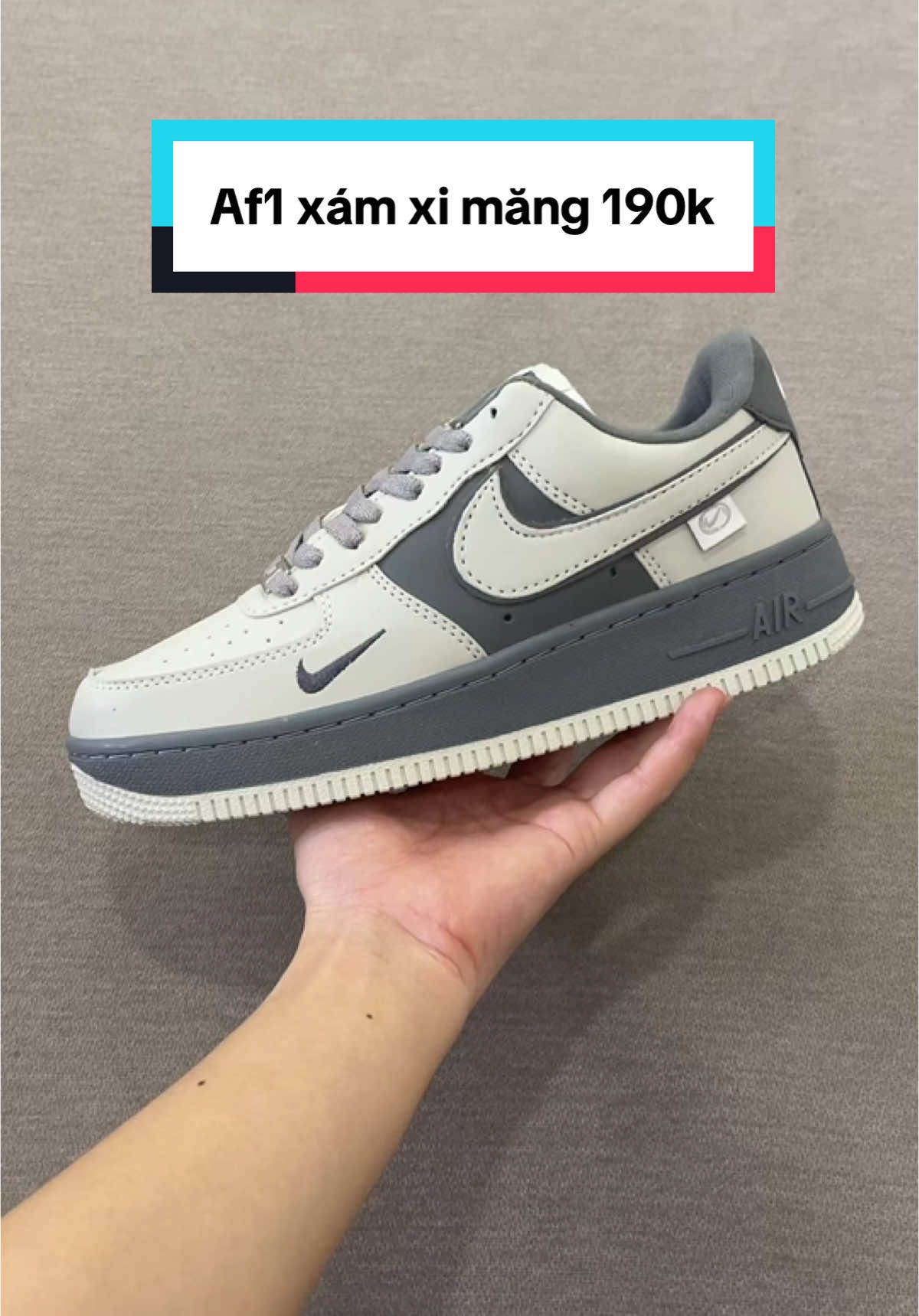 Af1 xám xi măng #miusneaker #sneaker #af1 #xuhuong #fyp 