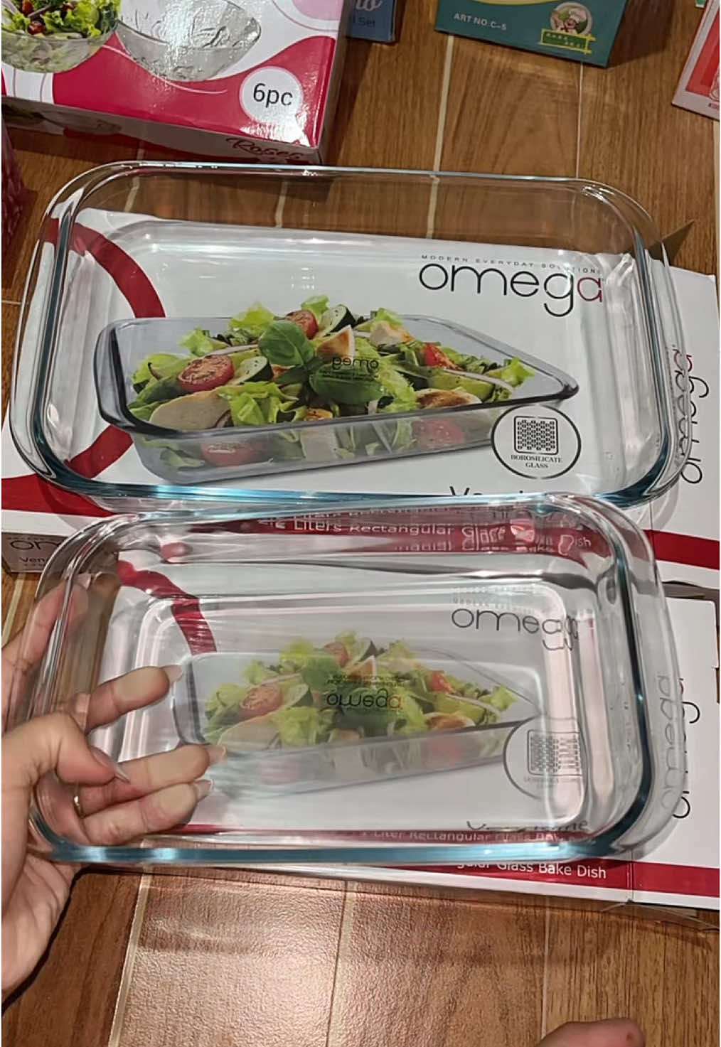 Omega Houseware Vendome Rectangular Glass Bakedish Bakeware 1000ml / 1800ml / 2200ml | Oven and Microwave Safe  #Omega #houseware  #glassware #glasswarecollection #bakedish #bakingdish 