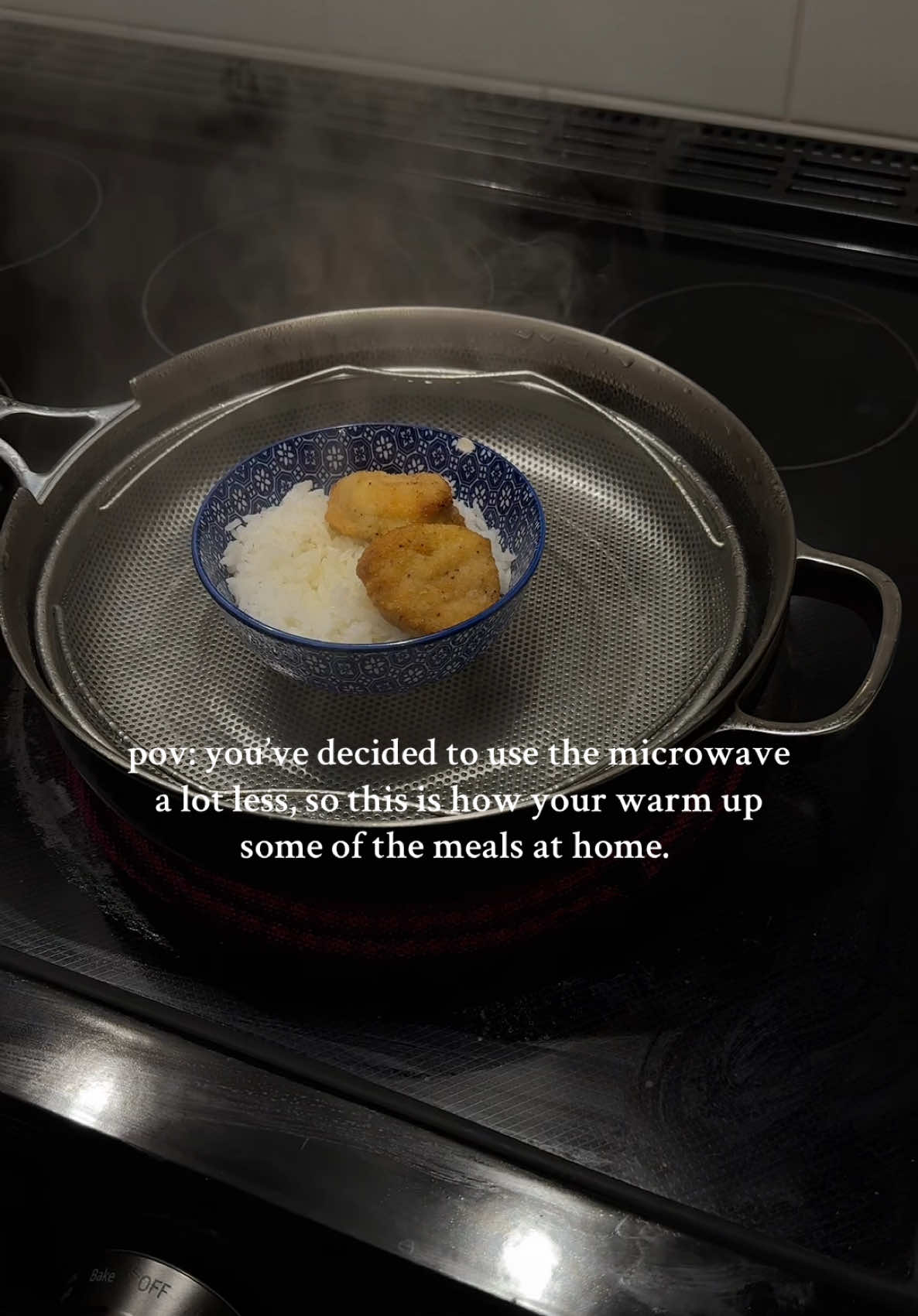 Trying to use the microwave a lot less 🤭🤭 #healthyliving #wellnessjourney #SelfCare #nontoxicliving #nontoxichome #nomicrowave #reheatingfood 