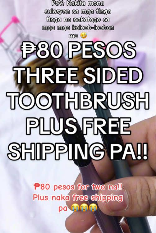 Tanggal mga kaloob-loobang tinga tinga mo dahil sa Three sided toothbrush nato.  #toothbbrush #buy1take1 #freeshipping #toothbrushforadults #toothbrushcleaning #threesidedtoothbrush #toothbrushing #adultstoothbrush #threeside 