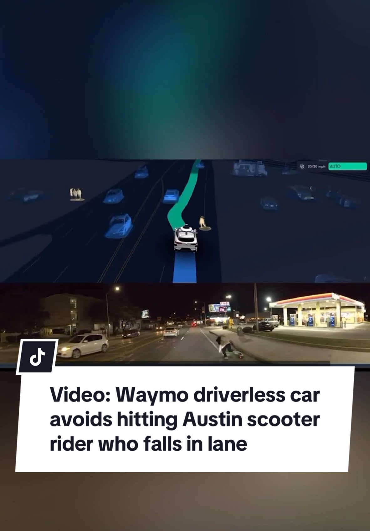 As @Waymo driverless cars have begun making their way back onto Austin streets despite past mishaps with the technology, the company has appeared to have made strides to keep patrons inside and outside of the vehicles safe. 🚘🚶‍♂️ In a video posted by Waymo’s co-CEO Dmitri Dolgov on X, the self driving car can be seen avoiding a scooter rider who fell into Guadalupe Street lanes along West Campus near the University of Texas. 🚗 🎥: Courtesy of Dmitri Dolgov  #texas #news #texasnews #austin #driverless #rideshare 