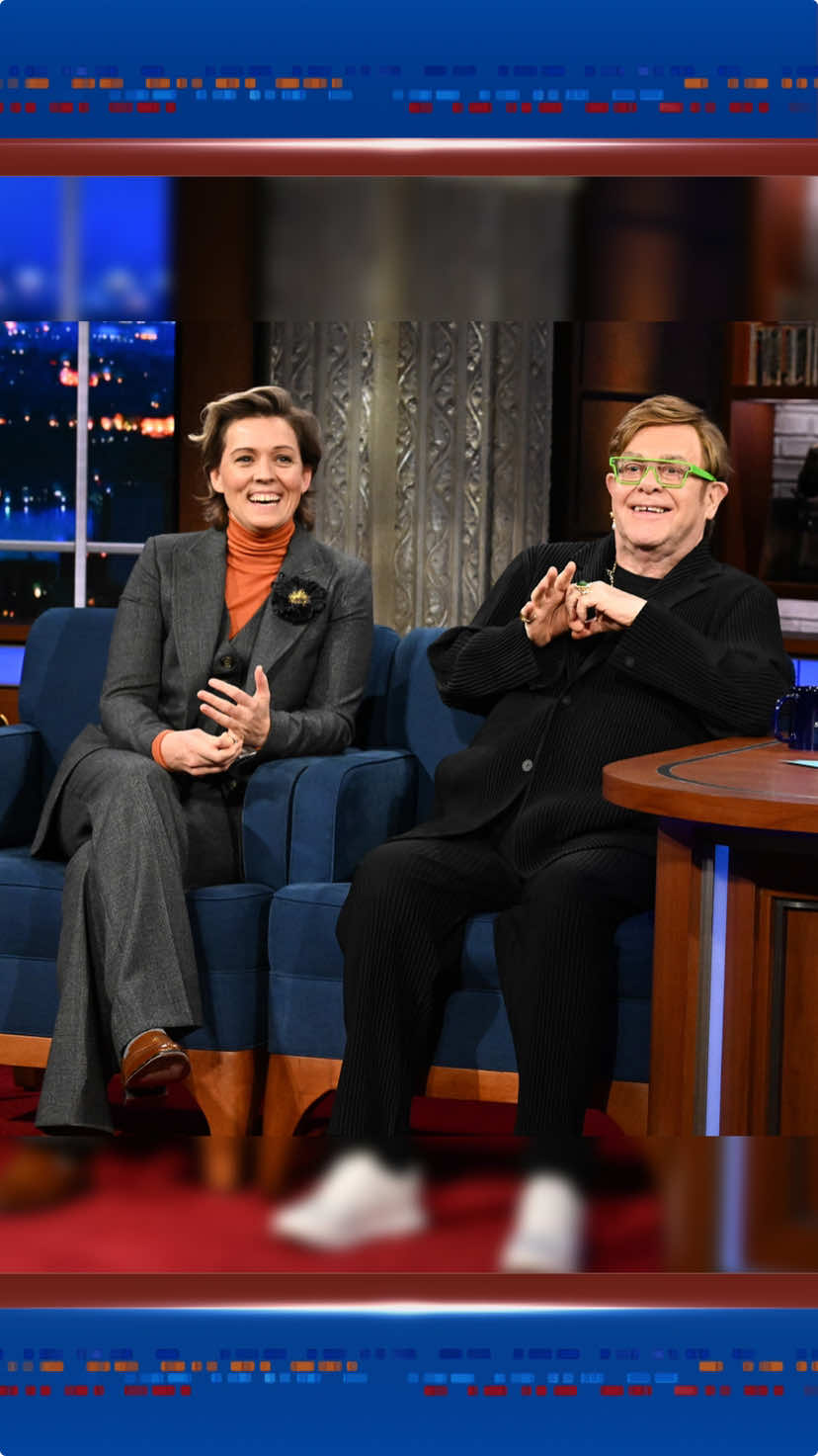 @Brandi Carlile explains how after watching an early version of the film, she was inspired to write “Never Too Late” as a tribute to @Elton John’s lasting impact on both her and the world.  #Colbert #EltonJohn #BrandiCarlile