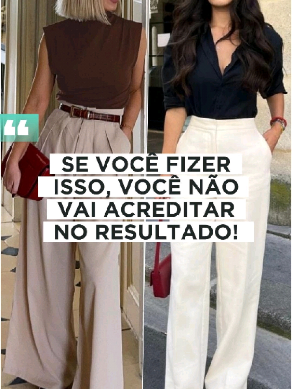 3 Dicas de Como Ficar Elegante com Pantalona #moda  A pantalona é uma peça-chave para um visual elegante e cheio de estilo. Confira 3 dicas essenciais para arrasar com ela! 1️⃣ Combine com blusas ajustadas ou camisas de alfaiataria para equilibrar o volume da calça. 2️⃣ Escolha tecidos leves e fluidos que valorizam a silhueta sem pesar no look. 3️⃣ Finalize com saltos ou sapatos de bico fino para alongar as pernas e trazer sofisticação. Com esses truques, a pantalona vira sua aliada para criar looks chiques e modernos! #Elegancia #ModaFeminina #DicasDeEstilo #LookElegantes #pantalona 