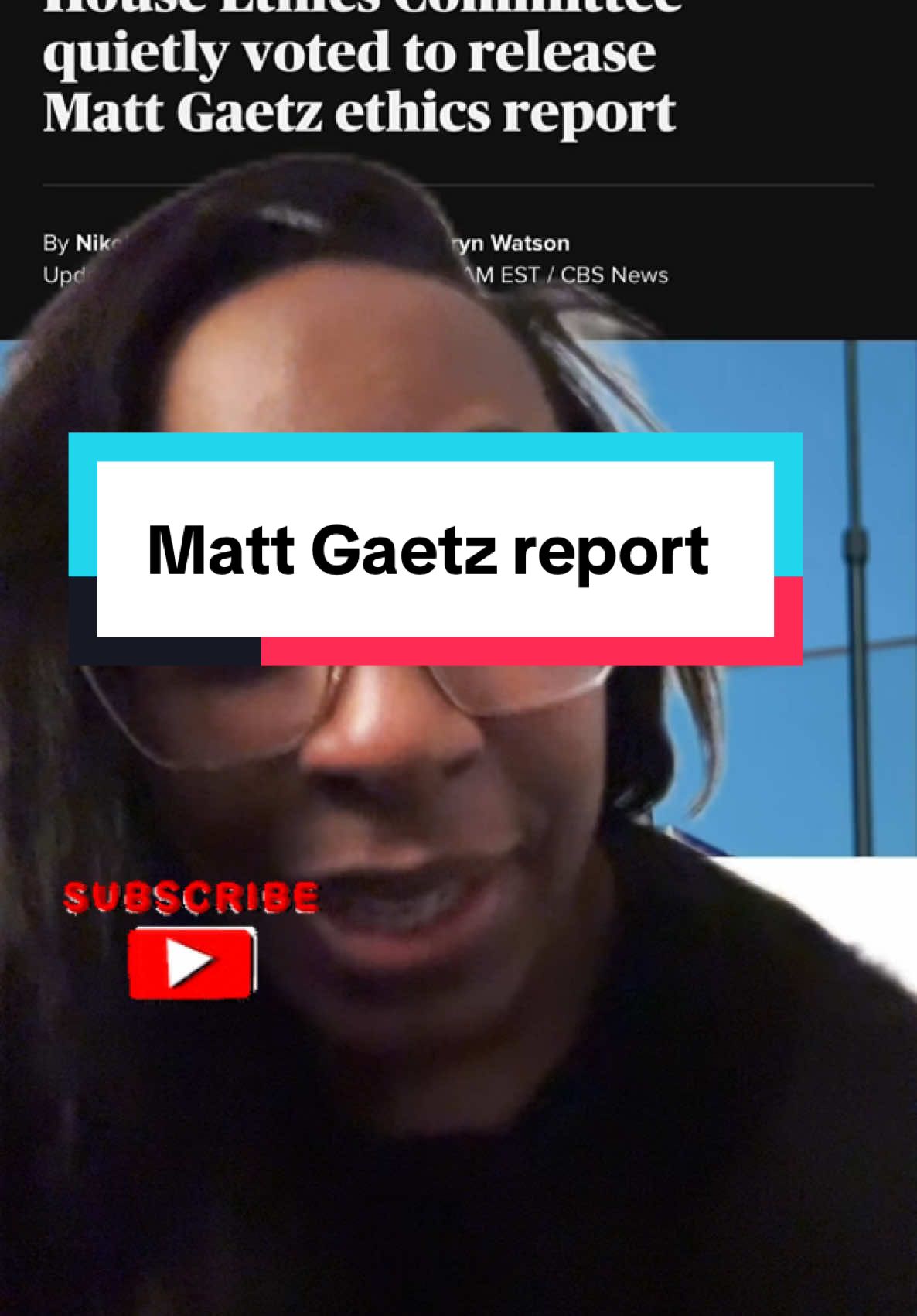 Do you really think the Matt Gaetz report is gonna get released? What do you think its gonna say? 👀