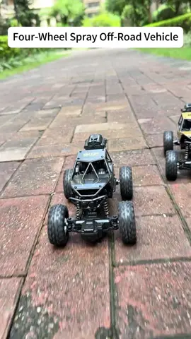 RC 4WD Off-Road Drift Car with Spray Function, Shock Absorption, LED Lights & USB Rechargeable – High-Speed Toy for Kids, Boys
 #OffRoadRC #DriftCar #SprayFunction #AllTerrainVehicle
  #kidstoys 