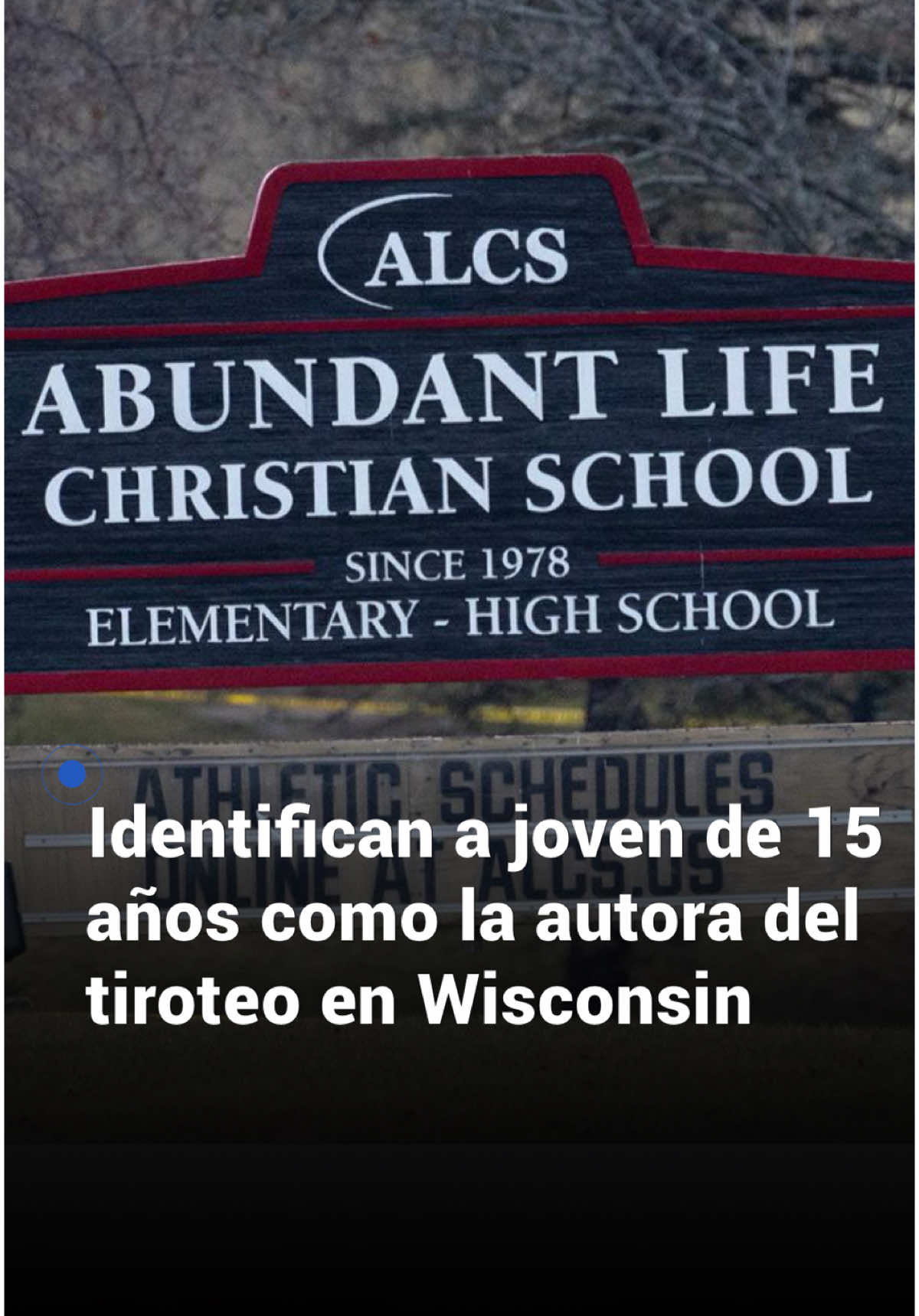 📌 Identifican a una adolescente de 15 años como la autora tiroteo en escuela de Wisconsin. Como Natalie Rupnow, de 15 años, fue identificada por las autoridades la estudiante que abrió fuego en la escuela Abundant Life Christian School en Madison, Wisconsin, acabando con la vida de un maestro y un alumno. Además, confirmaron que la adolescente murió por una herida autoinfligida mientras era transportada a un hospital. Informa Viviana Ávila. 📺 Más del Noticiero Univision a las 6:30pm/5:30C y Edición Nocturna a las 11:30pm/10:30C. #shooting #tiroteo #seguridad #crime #crimen #Wisconsin #school #escuela #Uninoticias #UnivisionNoticias