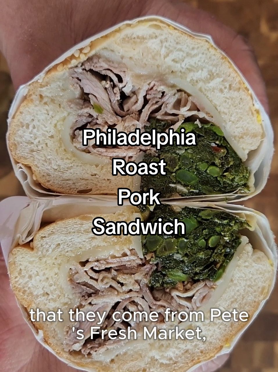 This is a great sandwich, even if I couldn't quite find a good enough bread for it. Big thank yous to my friends at @JPGraziano for helping me find the right cheese, and to @Billy Z for trying to steer me toward some good bread! #philadelphia #roastpork #broccolirabe #sharpprovolone #sandwichtiktok #sandwichtok